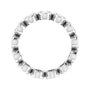 Sapphire Row Lab-Grown Diamond Oval Bezel Band - 10K White Gold, 5.75 (view 2)