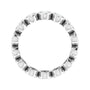 Sapphire Row Lab-Grown Diamond Oval Bezel Band - 10K White Gold, 6.25 (view 2)