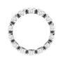 Sapphire Row Lab-Grown Diamond Oval Bezel Band - 10K White Gold, 6.75 (view 2)