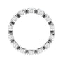 Sapphire Row Lab-Grown Diamond Oval Bezel Band - 10K White Gold, 7.75 (view 2)
