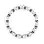Sapphire Row Lab-Grown Diamond Oval Bezel Band - 10K White Gold, 8.25 (view 2)