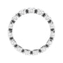 Sapphire Row Lab-Grown Diamond Oval Bezel Band - 10K White Gold, 8.75 (view 2)