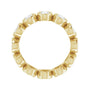 Sapphire Row Lab-Grown Diamond Oval Bezel Band - 10K Yellow Gold, 4.25 (view 2)