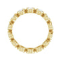 Sapphire Row Lab-Grown Diamond Oval Bezel Band - 10K Yellow Gold, 7.75 (view 2)