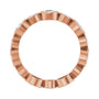 Sapphire Row Natural Diamond Oval & Emerald-Cut Bezel Band - 14K Rose Gold, Oval 4 × 3 mm · 1 1/2 ctw (view 2)