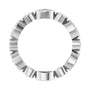 Sapphire Row Natural Diamond Oval & Emerald-Cut Bezel Band - 14K White Gold, Oval 5 × 3 mm · 1 3/4 ctw (view 2)
