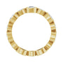 Sapphire Row Natural Diamond Oval & Emerald-Cut Bezel Band - 14K Yellow Gold, Oval 4 × 3 mm · 1 1/2 ctw (view 2)