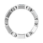 Sapphire Row Lab-Grown Diamond Oval & Emerald-Cut Bezel Band - 14K White Gold, Emerald 5 × 3 mm · 2 1/6 ctw (view 2)