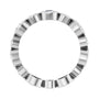 Sapphire Row Lab-Grown Diamond Oval & Emerald-Cut Bezel Band - 14K White Gold, Oval 4 × 3 mm · 1 1/2 ctw (view 2)