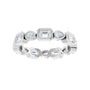 Sapphire Row Lab-Grown Diamond Oval & Emerald-Cut Bezel Band - Platinum, Emerald 3.75 × 2.5 mm · 1 1/2 ctw (view 3)