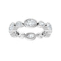 Sapphire Row Lab-Grown Diamond Oval & Emerald-Cut Bezel Band - Platinum, Oval 5 × 3 mm · 1 3/4 ctw (view 3)