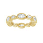 Sapphire Row Lab-Grown Diamond Oval & Emerald-Cut Bezel Band - 14K Yellow Gold, Oval 5 × 3 mm · 1 3/4 ctw (view 3)