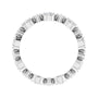 Sapphire Row Natural Diamond Beaded Halo Eternity Band - 14K White Gold, 4 (view 2)