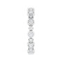 Sapphire Row Natural Diamond Beaded Halo Eternity Band - 14K White Gold, 8 (view 3)