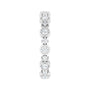 Sapphire Row Natural Diamond Beaded Halo Eternity Band - Platinum, 7.5 (view 3)