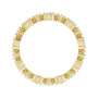Sapphire Row Natural Diamond Beaded Halo Eternity Band - 14K Yellow Gold, 4.5 (view 2)