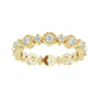 Sapphire Row Natural Diamond Beaded Halo Eternity Band - 14K Yellow Gold, 5.5 (view 3)