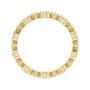 Sapphire Row Natural Diamond Beaded Halo Eternity Band - 14K Yellow Gold, 6.5 (view 2)