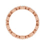 Sapphire Row Natural Diamond Beaded Halo Eternity Band - 14K Rose Gold, 5.5 (view 2)