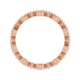 Sapphire Row Natural Diamond Beaded Halo Eternity Band - 14K Rose Gold, 6.5 (view 2)