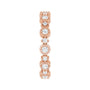 Sapphire Row Natural Diamond Beaded Halo Eternity Band - 14K Rose Gold, 7.5 (view 3)