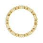 Sapphire Row Natural Diamond Beaded Halo Eternity Band - 14K Yellow Gold, 5 (view 2)