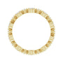 Sapphire Row Natural Diamond Beaded Halo Eternity Band - 14K Yellow Gold, 6 (view 2)
