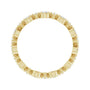 Sapphire Row Natural Diamond Beaded Halo Eternity Band - 14K Yellow Gold, 8 (view 2)