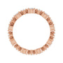 Sapphire Row Natural Diamond Beaded Halo Eternity Band - 14K Rose Gold, 4 (view 2)