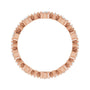 Sapphire Row Natural Diamond Beaded Halo Eternity Band - 14K Rose Gold, 6 (view 2)