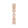 Sapphire Row Natural Diamond Beaded Halo Eternity Band - 14K Rose Gold, 8 (view 3)