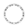 Sapphire Row Natural Diamond Beaded Halo Eternity Band - 14K White Gold, 6.5 (view 2)