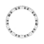 Sapphire Row Natural Diamond Beaded Halo Eternity Band - Platinum, 5 (view 2)
