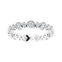 Sapphire Row Natural Diamond Beaded Halo Eternity Band - Platinum, 7 (view 3)