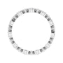 Sapphire Row Natural Diamond Beaded Halo Eternity Band - Platinum, 8 (view 2)