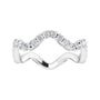 Sapphire Row Natural Diamond French-Set Wave Eternity Band - 14K White Gold, 4 (view 3)