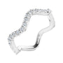 Sapphire Row Natural Diamond French-Set Wave Eternity Band - Platinum, 6