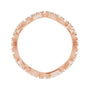 Sapphire Row Natural Diamond French-Set Wave Eternity Band - 14K Rose Gold, 4.5 (view 2)