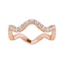 Sapphire Row Natural Diamond French-Set Wave Eternity Band - 14K Rose Gold, 4.5 (view 3)