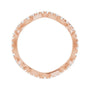 Sapphire Row Natural Diamond French-Set Wave Eternity Band - 14K Rose Gold, 5.5 (view 2)