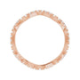 Sapphire Row Natural Diamond French-Set Wave Eternity Band - 14K Rose Gold, 6.5 (view 2)