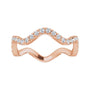 Sapphire Row Natural Diamond French-Set Wave Eternity Band - 14K Rose Gold, 6.5 (view 3)