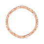 Sapphire Row Natural Diamond French-Set Wave Eternity Band - 14K Rose Gold, 7.5 (view 2)