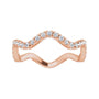 Sapphire Row Natural Diamond French-Set Wave Eternity Band - 14K Rose Gold, 7.5 (view 3)