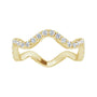 Sapphire Row Natural Diamond French-Set Wave Eternity Band - 14K Yellow Gold, 5 (view 3)