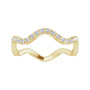 Sapphire Row Natural Diamond French-Set Wave Eternity Band - 14K Yellow Gold, 8 (view 3)