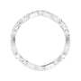 Sapphire Row Natural Diamond French-Set Wave Eternity Band - 14K White Gold, 4.5 (view 2)
