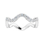 Sapphire Row Natural Diamond French-Set Wave Eternity Band - 14K White Gold, 4.5 (view 3)