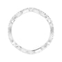Sapphire Row Natural Diamond French-Set Wave Eternity Band - 14K White Gold, 5.5 (view 2)