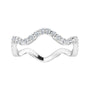 Sapphire Row Natural Diamond French-Set Wave Eternity Band - 14K White Gold, 6.5 (view 3)